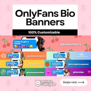 OnlyFans Banner Header for OnlyFans Bio Customizable Template to Get More Followers & Tips
