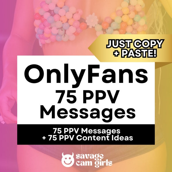 Mensajes PPV de Onlyfans Ideas de contenido de Onlyfans Guión de Onlyfans para el planificador de Onlyfans