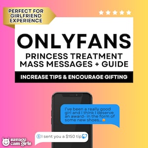 OnlyFans Content Ideas | Princess Treatment OnlyFans Mass Messages OnlyFans Script for OnlyFans Calendar Planner OnlyFans Guide