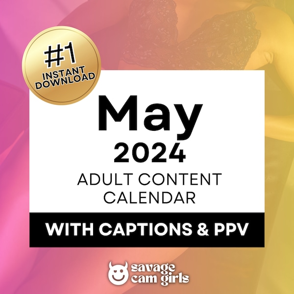 OnlyFans Content Calendar with Captions & PPV Ideas for OnlyFans Solo Creators | May 2024 OnlyFans Reddit Captions Ideas Fansly Twitch