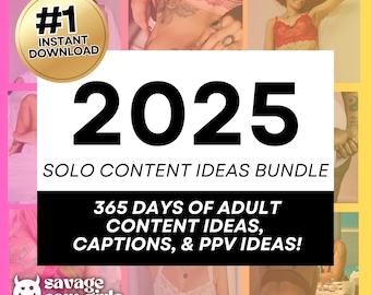 OnlyFans Content Calendar 2025 for Solo Creators | OnlyFans Planner with Captions, PPV ideas & Messages | Fansly + Niteflirt Toolkit