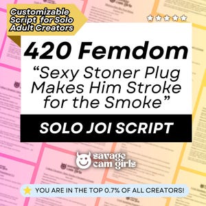 OnlyFans Femdom Stoner JOI Script for Solo Creators | Femdom Script | OnlyFans Script Fansly OnlyFans JOI | OnlyFans 420 Content Ideas