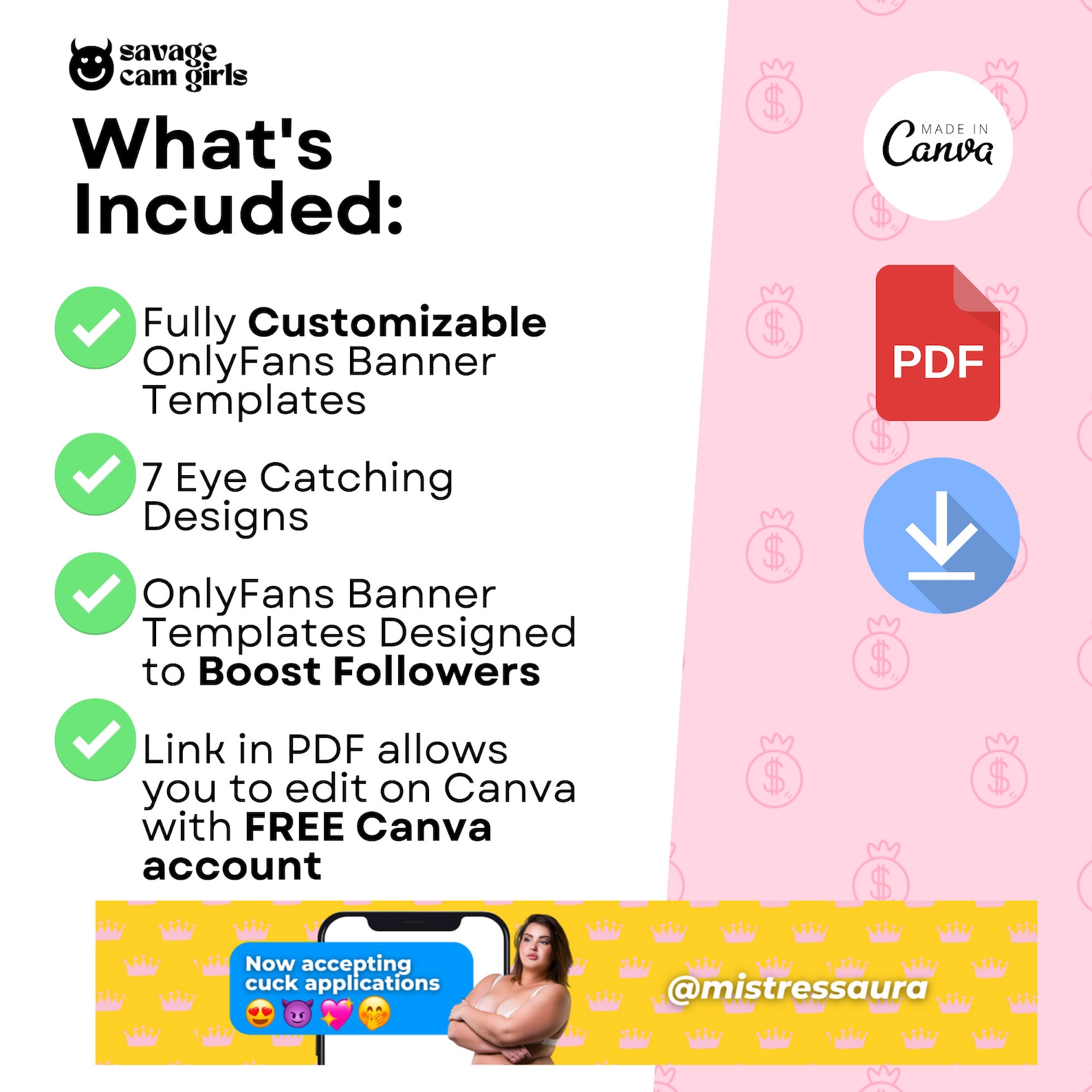 Onlyfans Banner Header for Onlyfans Bio Customizable Template to Get More Followers & Tips - Etsy