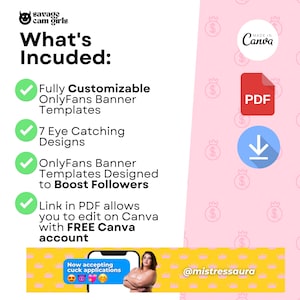 Onlyfans Banner Header for Onlyfans Bio Customizable Template to Get