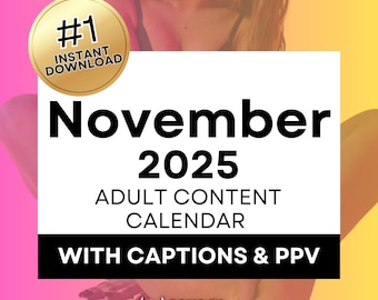 OnlyFans Content Calendar with Captions & PPV Ideas for OnlyFans Solo Creators | November 2025 OnlyFans Script Fansly Captions