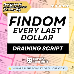 Findom Drain Script for Solo Domme | Femdom Script | OnlyFans Script & Fansly PPV OnlyFans Dominatrix Femdom Script | Findom Script