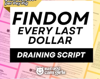 Findom Drain Script for Solo Domme | Femdom Script | OnlyFans Script & Fansly PPV OnlyFans Dominatrix Femdom Script | Findom Script