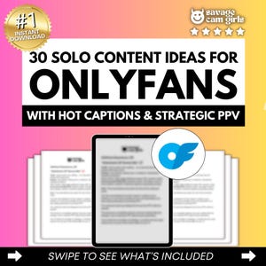 OnlyFans Content ideas with Captions & PPV Ideas for Solo Creators