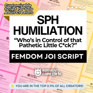 SPH Femdom JOI-script voor OnlyFans- en Fansly-dominatrix-creators
