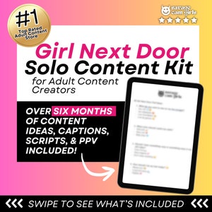 OnlyFans Solo Content Kit for Girl Next Door Adult Creators | OnlyFans Scripts, OnlyFans Ideas, OnlyFans JOI Scripts OnlyFans Mass Messages