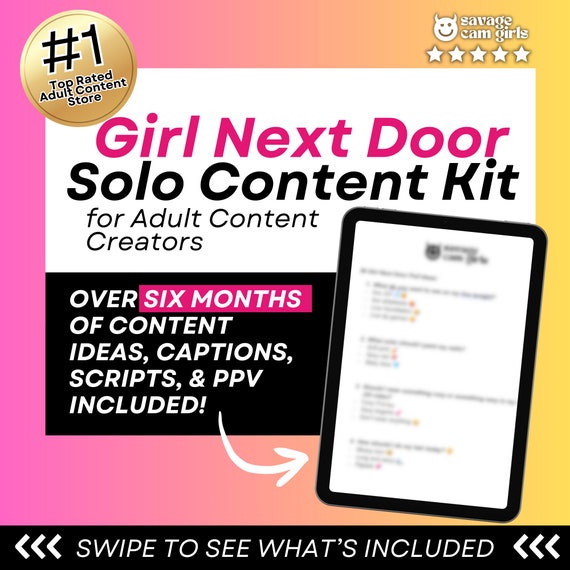 OnlyFans Solo Content Kit for Girl Next Door Adult Creators | OnlyFans Scripts, OnlyFans Ideas, OnlyFans JOI Scripts OnlyFans Mass Messages