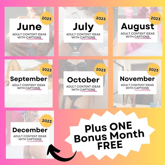 Onlyfans Content Calendar 6 Month Planner for Onlyfans onlyfans Reddit  Captions Fansly Adult Content Twitch NSFW Content Planner - Etsy
