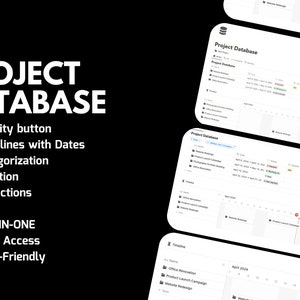K&ouml;nnte beinhalten: Ein Screenshot einer Website, die ein Projektmanagement-Tool mit einer Kalender-Oberfl&auml;che zeigt. Das Tool hei&szlig;t "Project Database" und verf&uuml;gt &uuml;ber eine Zeitleiste, Fristen und Kategorisierung. Der Text "Project Database" wird in einem wei&szlig;en Feld mit grauem Hintergrund angezeigt.