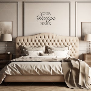 Bedroom Mockup, Master bedroom Wall Mockup, Blank Wall, Empty Wall Mockup, Minimalist Mockup, Empty Wall, Wall Mockup, Interior Mockup