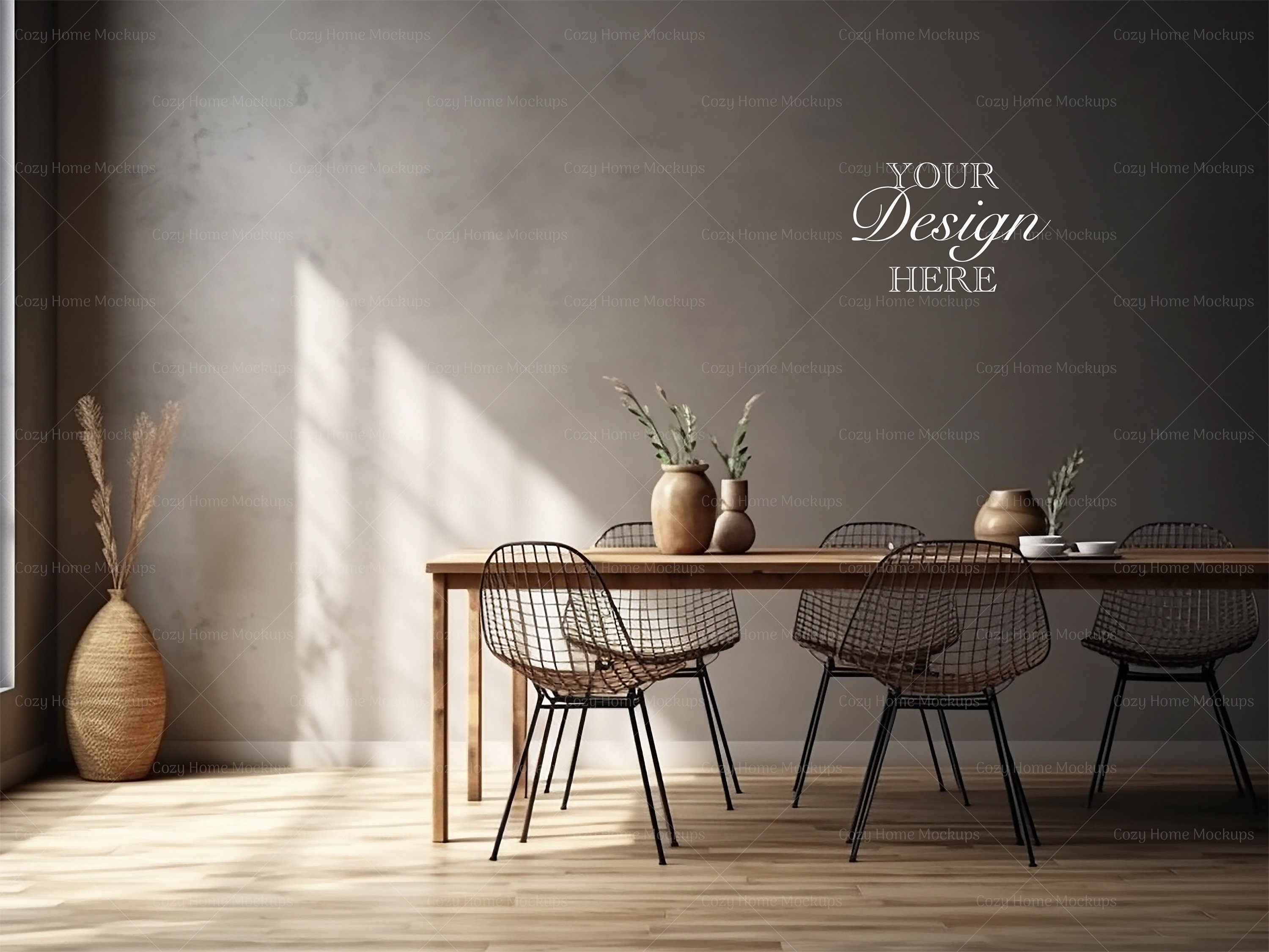Dining Room Mockup, Blank Wall Mockup, Blank Wall, Empty Wall Mockup ...