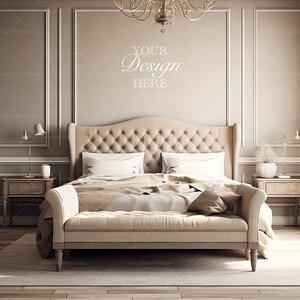 Bedroom Mockup, Master bedroom Wall Mockup, Blank Wall, Empty Wall Mockup, Minimalist Mockup, Empty Wall, Wall Mockup, Interior Mockup