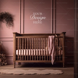 Nursery Blank Wall, Empty Wall Mockup, Minimalist Mockup, Baby Nursery Mockup, Empty Wall, Wall Mockup, Newborn Room, Kids Room, Girl Room