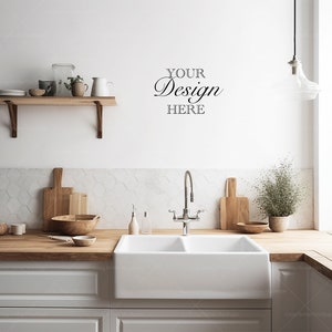 Kitchen Blank Wall, Empty Wall Mockup, Minimalist Mockup, Kitchen Mockup, Empty Wall, Wall Mockup, Modern Interior Wall, Blank Wall Mockup
