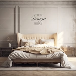 Bedroom Mockup, Master bedroom Wall Mockup, Blank Wall, Empty Wall Mockup, Minimalist Mockup, Empty Wall, Wall Mockup, Interior Mockup