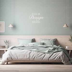 Bedroom Mockup, Master bedroom Wall Mockup, Blank Wall, Empty Wall Mockup, Minimalist Mockup, Empty Wall, Wall Mockup, Interior Mockup