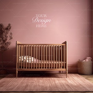 Nursery Blank Wall, Empty Wall Mockup, Minimalist Mockup, Baby Nursery Mockup, Empty Wall, Wall Mockup, Newborn Room, Kids Room, Girl Room