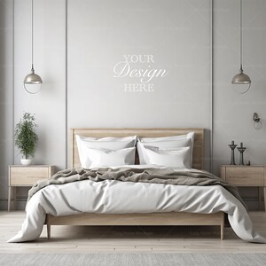 Bedroom Mockup, Master bedroom Wall Mockup, Blank Wall, Empty Wall Mockup, Minimalist Mockup, Empty Wall, Wall Mockup, Interior Mockup