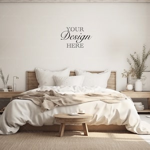 Bedroom Mockup, Master bedroom Wall Mockup, Blank Wall, Empty Wall Mockup, Minimalist Mockup, Empty Wall, Wall Mockup, Interior Mockup