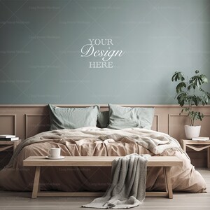 Bedroom Mockup, Master bedroom Wall Mockup, Blank Wall, Empty Wall Mockup, Minimalist Mockup, Empty Wall, Wall Mockup, Interior Mockup