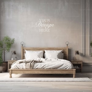 Bedroom Mockup, Master bedroom Wall Mockup, Blank Wall, Empty Wall Mockup, Minimalist Mockup, Empty Wall, Wall Mockup, Interior Mockup