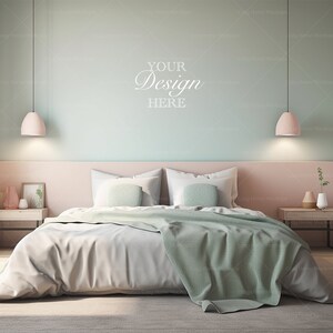 Bedroom Mockup, Master bedroom Wall Mockup, Blank Wall, Empty Wall Mockup, Minimalist Mockup, Empty Wall, Wall Mockup, Interior Mockup