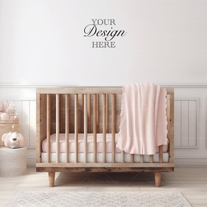 Nursery Blank Wall, Empty Wall Mockup, Minimalist Mockup, Baby Nursery Mockup, Empty Wall, Wall Mockup, Newborn Room, Kids Room, Girl Room