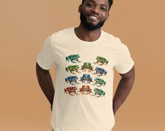 Unisex Frog T-Shirt: Colorful Amphibian Animal Print Tee