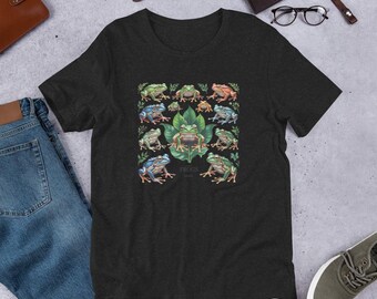 Unisex Frog T-Shirt: Colorful Amphibian Art, Playful Animal Tee