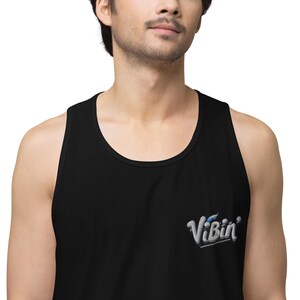 Vibin Men’s Tank Top – Urban Streetwear Muscle Shirt | Minimalist Cool Summer Vibe