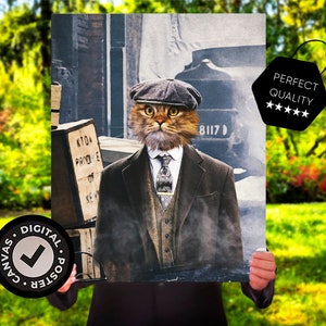 Peaky Blinders Pet Portrait Dog Mom Dog Portrait Gifts For Him Custom Pet Portrait Digital Art Pet Gift Custom Dog Portrait Pet Lovers Pets