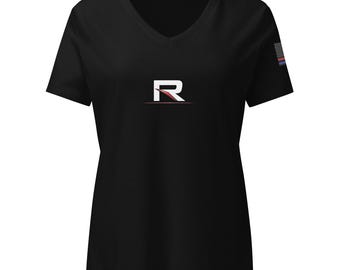 Women’s relaxed v-neck t-shirt- First Responder Collection tee| American flag|USA | gifts for her| first responder gift