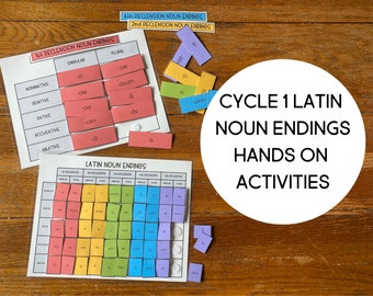 Latin Noun Endings Hands On Chart for Classical Conversations Cycle 1