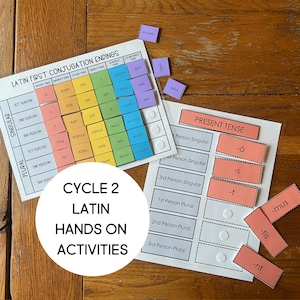 Latin 1st Conjugation Endings Hands On Chart for Classical Conversations Cycle 2