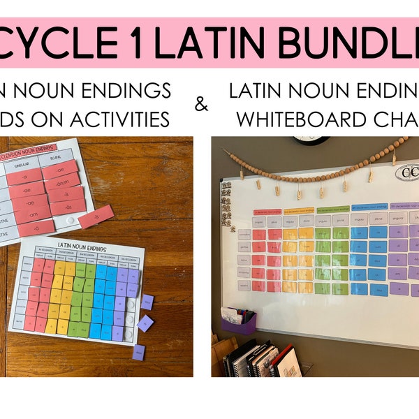 CC Cycle 1 Latin *BUNDLE* | Interactive Whiteboard Chart and Hands On Velcro Activities for Classical Conversations Cycle 1