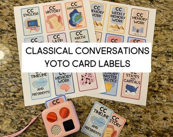 Yoto Card Labels for Classical Conversations Memory Work