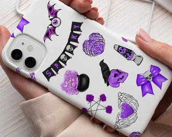 Halloween Violette, gruselige Handyhülle: Witchy Gothic Design C0021