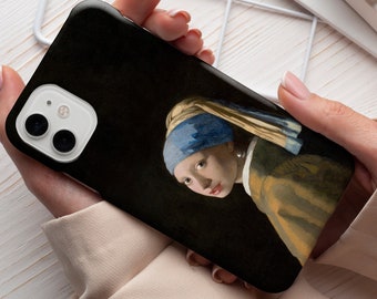 Girl with a Pearl Earring Phone Case, Vintage Famous Art iPhone and Samsung Case, Unique and Stylish Case C0013