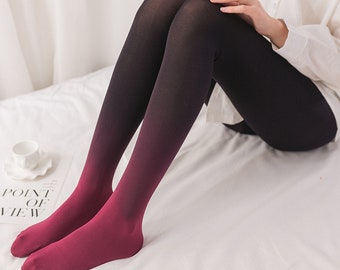 Gradient transition pantyhose for women Ombre Transition Pantyhose Stylish Gradient Tights for Trendy Fashion Statements and Elegant Looks