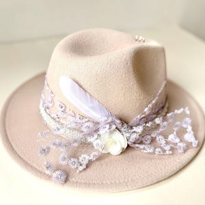 Cream Felt Fedora - Etsy display picture 2
