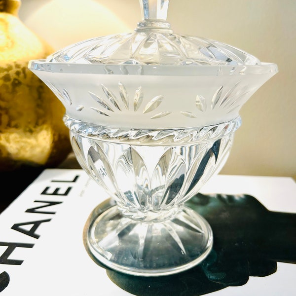 Vintage Cristal d'Arques Lead Crystal Candy Dish w/Lid