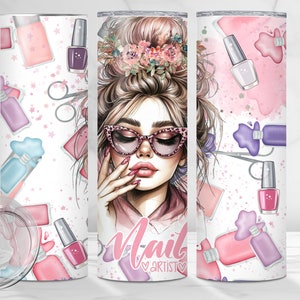 Nail Artist Leopardenmuster 20 Unzen Tumbler Wrap (Digitaler Download)