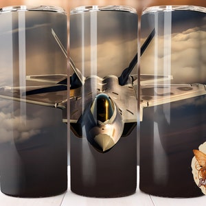 F22 Rapture Aircraft Tumbler Wrap, Sublimation Tumbler Design , Aircraft Aviation Printable,  20oz Skinny Straight Tapered Wrap