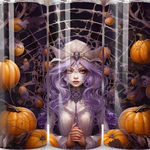 Halloween Witch Tumbler Sublimation, Halloween Special,  Sublimation Design Tumbler,  20oz Straight Tapered Wrap, Pumpkin