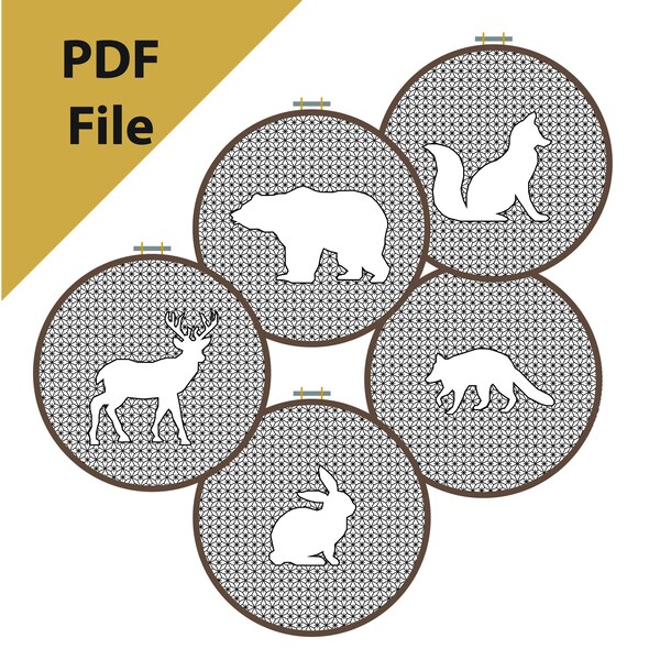 Blackwork Animals - Etsy