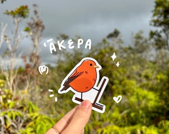 Akepa Bird Sticker